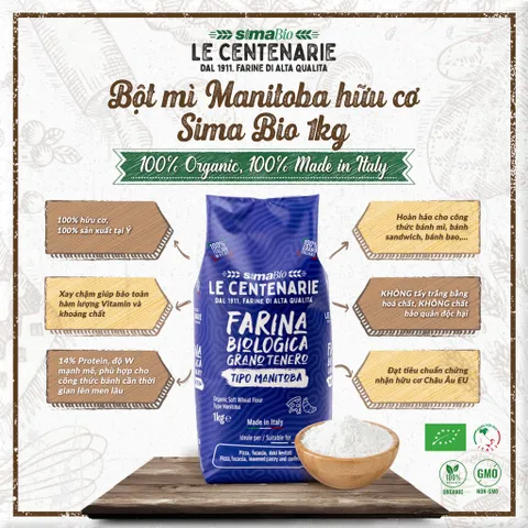 (Date 04/05/2026)- Bột Mì Hữu Cơ SIMA, Made In ItalyTốt Cho Sức Khoẻ, Chuyên Làm Bánh Cho Bé ăn Dặm