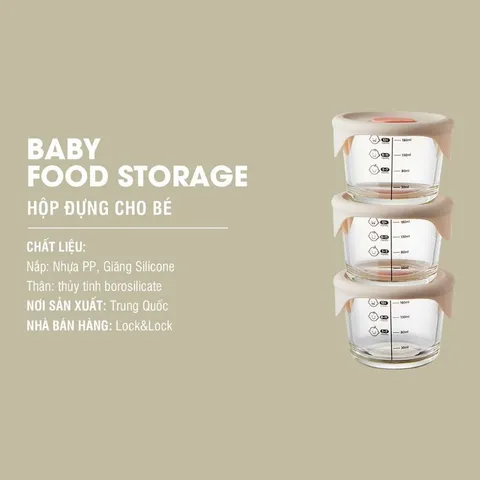 LOCK&LOCK]HỘP ĐỰNG THỨC ĂN CHO BÉ CÓ VẠCH CHIA 230ML