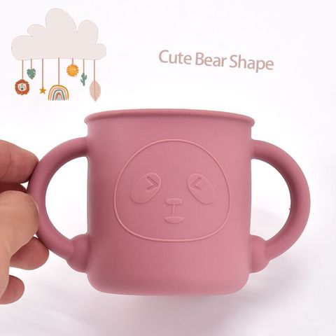 Cốc Tập Hút Silicon BabyBoo Hình Gấu Dễ Thương Cho Bé - Cốc Chống Tràn Kèm Nắp Ăn Bánh, An Toàn Khi Sử Dụng