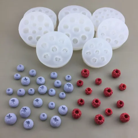 Khuôn Silicon Hình Trái Mâm Xôi và Việt Quất 3D - Dụng Cụ Làm Bánh DIY Trang Trí Bánh Mousse và Pudding Tại Nhà