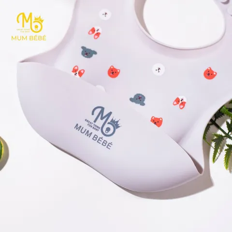 Yếm Ăn Dặm MumBebe Silicon An Toàn - Yếm Máng Siêu Mềm Dành Cho Bé Xinh Xắn, Thiết Kế Ngộ Nghĩnh, Nhiều Màu Sắc Vui Nhộn