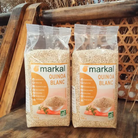 Hạt Diêm Mạch Quinoa Hữu Cơ Trắng Markal 500g - Ngũ Cốc Organic Châu Âu, Phù Hợp Ăn Chay và Kiêng Cử