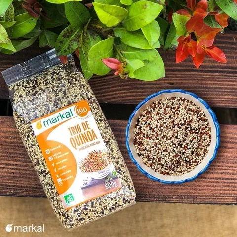Hạt Diêm Mạch Quinoa Hữu Cơ Trắng Markal 500g - Ngũ Cốc Organic Châu Âu, Phù Hợp Ăn Chay và Kiêng Cử