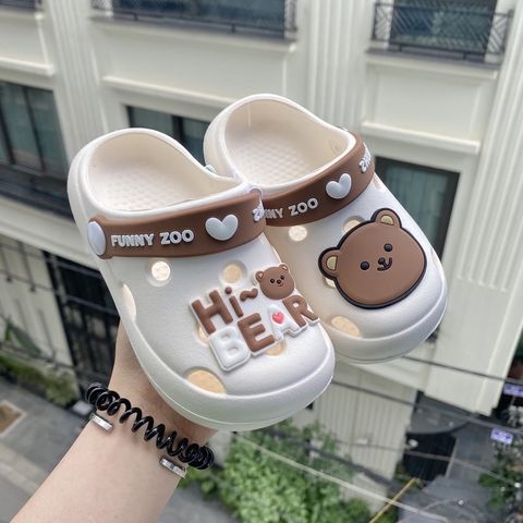 Dép Sục Cross ZHUBABA Chất Liệu Nhựa EVA Siêu Nhẹ Cao Cấp Hình Gấu Hi Bear Dễ Thương Cho Bé Trai Bé Gái