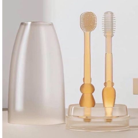 Set Rơ Lưỡi Bàn Chải Silicon Cho Bé 0-18 Tháng - An Toàn, Tiện Lợi, Hỗ Trợ Vệ Sinh Răng Miệng, Kèm Cốc Đựng