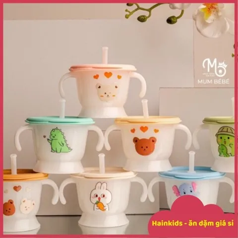 Cốc Tập Hút MumBéBé 3 Giai Đoạn - Cốc Tập Uống Nước An Toàn Cho Bé Ăn Dặm Từ 5 Tháng, Chống Sặc, Thiết Kế Thông Minh