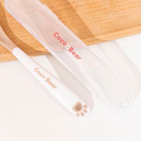Thìa Báo Nóng Cocobear Cho Bé - Thìa Ăn Dặm Silicon Có Hộp, An Toàn Cho Trẻ Nhỏ, Tiện Lợi Cho Mẹ, Hỗ Trợ Tập Ăn Dặm