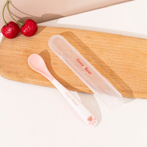Thìa Báo Nóng Cocobear Cho Bé - Thìa Ăn Dặm Silicon Có Hộp, An Toàn Cho Trẻ Nhỏ, Tiện Lợi Cho Mẹ, Hỗ Trợ Tập Ăn Dặm