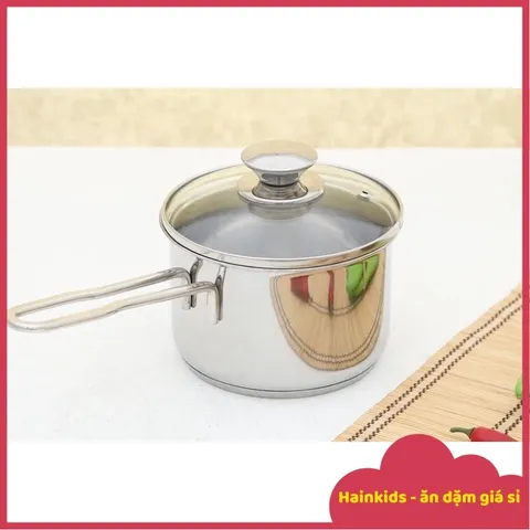 Quánh/Nồi Bột FiveStar Inox An Toàn 3 Đáy, Kèm Nắp Thủy Tinh - Dùng Quấy Cháo, Bột Cho Bé Giai Đoạn Ăn Dặm