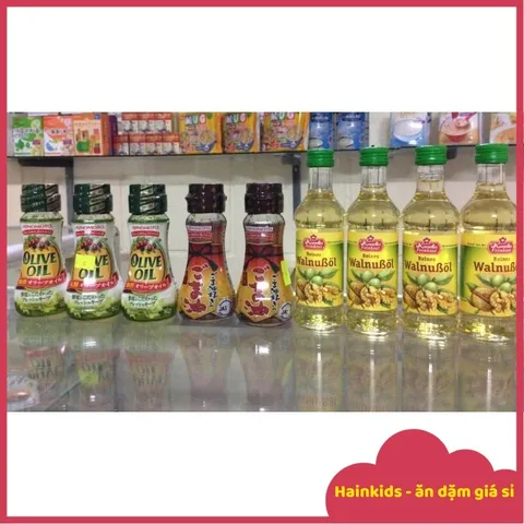 Combo 4 Loại Dầu Mè Ajinomoto/dầu Oliu Ajinomoto/Óc Chó Đức/ Dầu Gạo Tsuno - Trộn Cháo Cho Bé - [Date 6/2026]