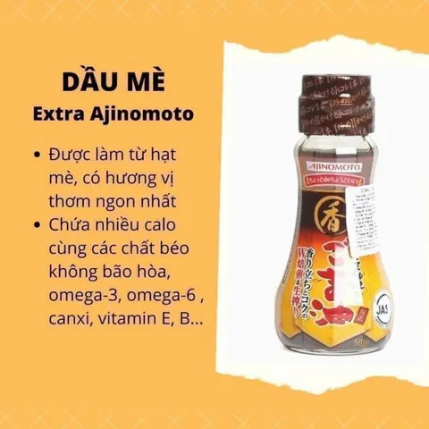 Combo 4 Loại Dầu Mè Ajinomoto/dầu Oliu Ajinomoto/Óc Chó Đức/ Dầu Gạo Tsuno - Trộn Cháo Cho Bé - [Date 6/2026]