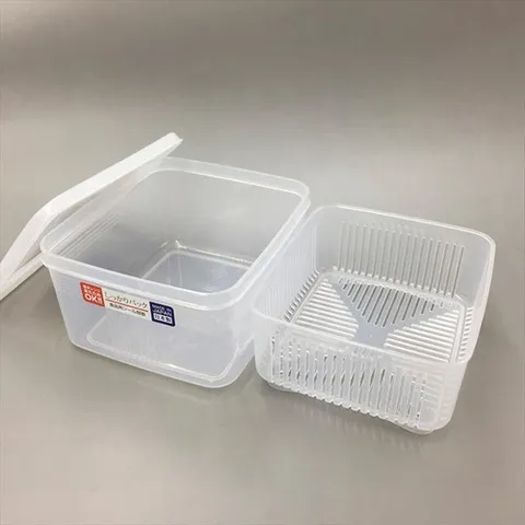 Hộp đựng kèm rổ đựng ráo nước 600ml Nakaya nội địa Nhật Bản