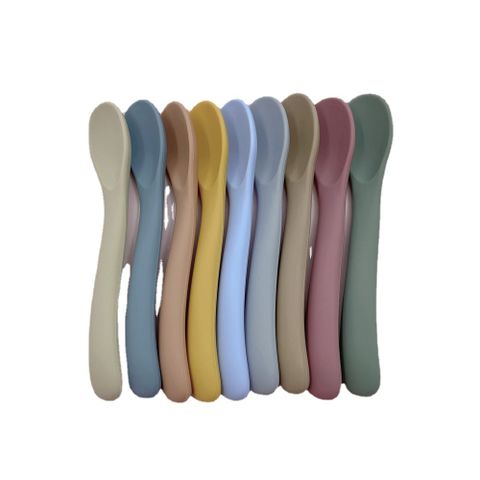 Thìa Ăn Dặm Silicon Cao Cấp - Muỗng Tập Xúc Kiểu Dáng Hàn Quốc An Toàn Cho Bé 5 Tháng Trở Lên, Chịu Nhiệt Đến 220°C