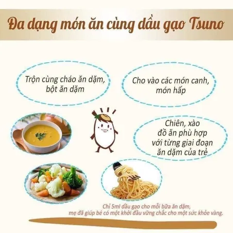 [Date 9/2025]Dầu Gạo Hữu Cơ Tsuno Nhật Bản - Chuyên Chiên Xào Cho Bé Ăn Dặm, 180gr