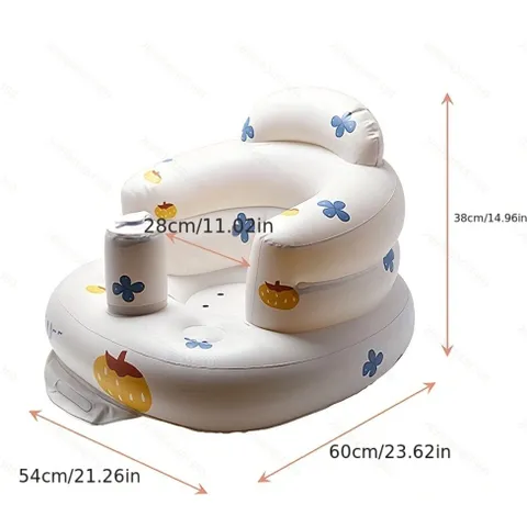 Ghế Hơi Tập Ngồi Cho Bé - Phong Cách Cute Hàn Quốc, Quà Tặng Đầy Tháng Dễ Thương Có Nhạc Và Không Nhạc, Đồ Chơi Tương Tác Cho Trẻ Sơ Sinh