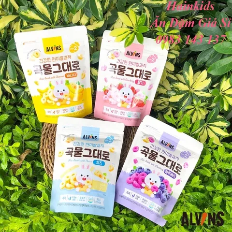 [Đủ vị] Bánh Vòng Ăn Dặm Alvins- Bánh Ăn Dặm Hữu Cơ Giàu Dinh Dưỡng - Date 11.2022