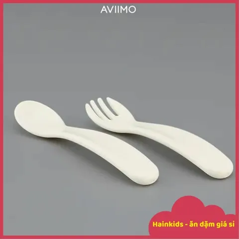 Set Thìa Nĩa Inomata Nhật Bản, Set Thìa Nĩa Tập Xúc Cho Bé, Bộ Dụng Cụ Bàn ăn Cho Bé ăn Dặm, Thìa Tập Xúc Nhật Bản