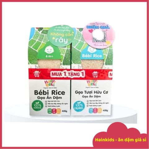 Gạo Hữu Cơ Ăn Dặm Bébi Organic - Gạo Xát Dối Giàu Dinh Dưỡng, An Toàn Cho Bé, Phù Hợp Với Giai Đoạn Ăn Dặm, HSD 09/05/2026