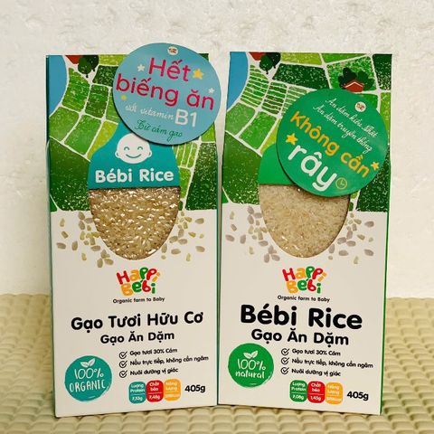 Gạo Hữu Cơ Ăn Dặm Bébi Organic - Gạo Xát Dối Giàu Dinh Dưỡng, An Toàn Cho Bé, Phù Hợp Với Giai Đoạn Ăn Dặm, HSD 09/05/2026