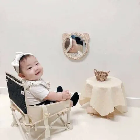 Ghế Hoo Hàn Quốc - Siêu Xinh, Siêu Gọn Nhẹ. Ghế ăn Dặm đa Năng Du Lịch, để Trước Xe Máy, Mang được Lên Máy Bay