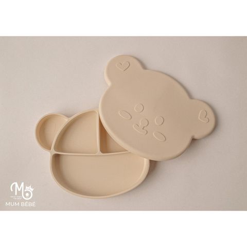 Khay Ăn Dặm Silicone Mumbebe 5 Ngăn Có Nắp Đậy - Đế Hít Chống Đổ, An Toàn Cho Bé Tập Ăn Dặm, Chất Liệu Cao Cấp