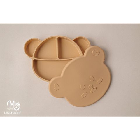 Khay Ăn Dặm Silicone Mumbebe 5 Ngăn Có Nắp Đậy - Đế Hít Chống Đổ, An Toàn Cho Bé Tập Ăn Dặm, Chất Liệu Cao Cấp