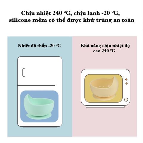 Bát Ăn Dặm Silicon Hình Tròn Chống Đổ - Đế Hít An Toàn Cho Bé, Chất Liệu Cao Cấp, Dung Tích 360ml, Màu Sắc Đa Dạng