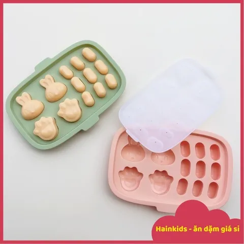 Khuôn Silicon 2 In 1 Làm Bánh, Xúc Xích và Hấp Trứng Có Nắp Đậy - Dụng Cụ Bếp Tiện Ích Cho Bé Yêu