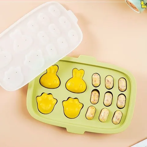 Khuôn Silicon 2 In 1 Làm Bánh, Xúc Xích và Hấp Trứng Có Nắp Đậy - Dụng Cụ Bếp Tiện Ích Cho Bé Yêu