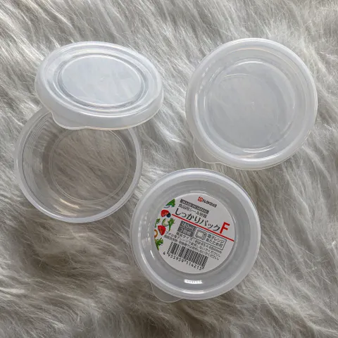 Set 3 Hộp Nhựa Tròn Nakaya Đựng Đồ Ăn Dặm 180ml Cho bé - Hàng Nội Địa Nhật