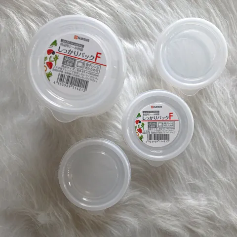 Set 3 Hộp Nhựa Tròn Nakaya Đựng Đồ Ăn Dặm 180ml Cho bé - Hàng Nội Địa Nhật