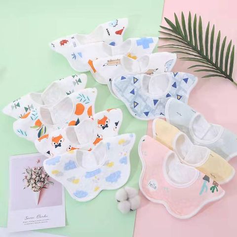 Yếm Hoa Chống Thấm Xoay 360 Độ Cho Bé - Yếm Ti Sữa Dễ Thương, Phụ Kiện Ăn Dặm An Toàn Từ 0-4 Tuổi
