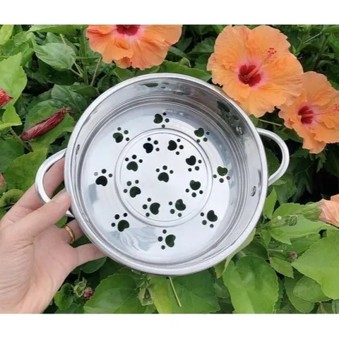 [THANH LÝ HÀNG MÓP] Xửng Hấp, Vỉ Hấp Thức ăn Inox, Có Tay Cầm Cho Nồi, Chảo, Quánh Size 16/18