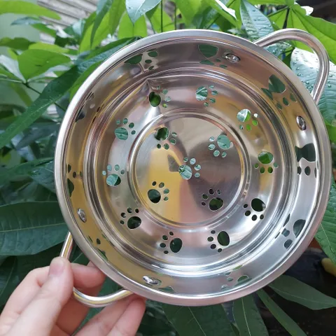[THANH LÝ HÀNG MÓP] Xửng Hấp, Vỉ Hấp Thức ăn Inox, Có Tay Cầm Cho Nồi, Chảo, Quánh Size 16/18