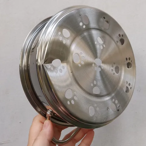 [THANH LÝ HÀNG MÓP] Xửng Hấp, Vỉ Hấp Thức ăn Inox, Có Tay Cầm Cho Nồi, Chảo, Quánh Size 16/18