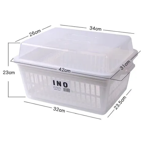 [Nội Địa Nhật] Rổ/ Giá Úp Chén Bát Ăn Dặm, Có Nắp Đậy Vệ Sinh - Thương Hiệu Inomata