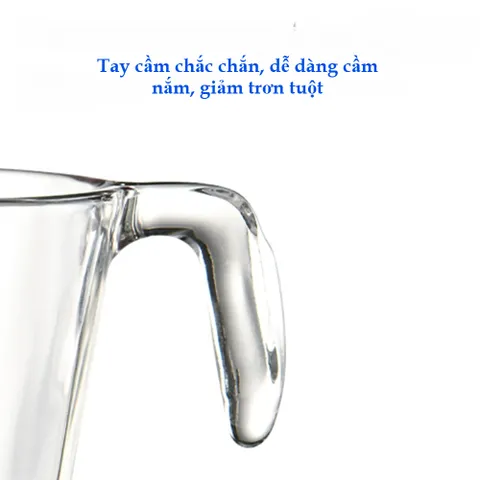 Cốc Đong Thủy Tinh Borosilicate Có Thang Đo và Miệng Chiết, Dung Tích Tùy Chọn 350ml/500ml/1000ml, Dùng Khuấy và Hâm Nóng Thức Ăn
