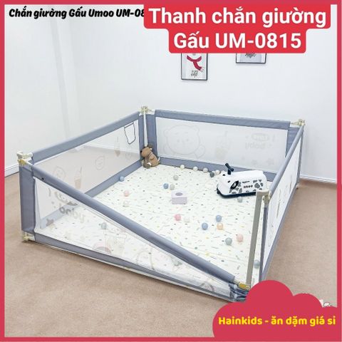 Thanh Chặn Giường Kiêm Quây Cũi Gấu Umoo UM-0815 - An Toàn Đảm Bảo Cho Bé, Điều Chỉnh Chiều Cao, Không Cần Khoan Vạt Giường