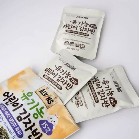 Rong Biển Rắc Cơm Hữu Cơ Alvin Hàn Quốc - Snack Cho Bé Ăn Dặm Từ 7 Tháng - Tinh Bột Protein Cao, Gói 21g