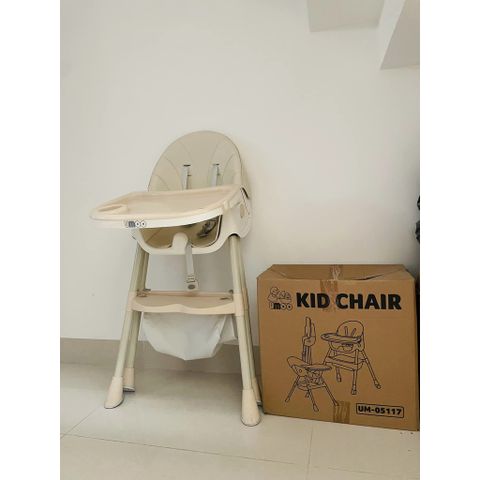 Phụ Kiện Ghế Ăn Dặm Umoo UM-05117/ UM-05145 - Ghế Ngả Lưng, Gấp Gọn, Có Bánh, Thay Thế An Toàn Cho Bé
