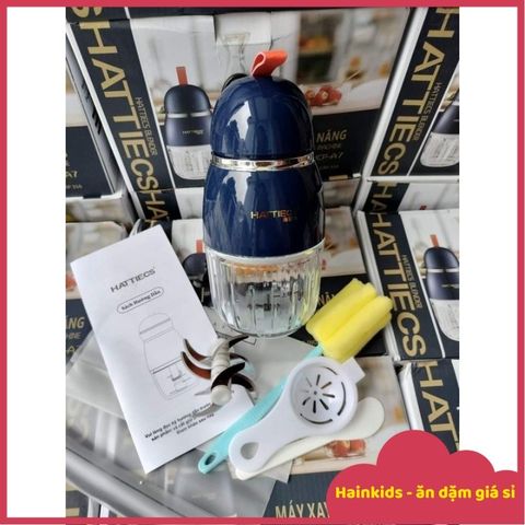 Phụ Kiện Thay Thế Máy Xay Hattiecs 8 Lưỡi - Cối Thủy Tinh, Da.o Xay, Nắp Máy Xay Chính Hãng Tiện Lợi Cho Mẹ và Bé