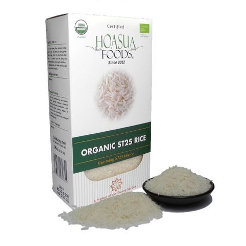 Gạo ST25 Hữu Cơ Hoa Sữa Organic Cho Bé Ăn Dặm - Gạo Ngon Nhất Thế Giới, Chất Lượng Cao, Được Chứng Nhận USDA và EU