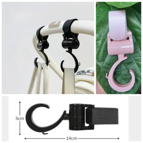 Móc Treo đồ Xe đẩy, Móc Di động Xoay 360* Dùng Cho Xe đẩy, Nôi Xách Em Bé