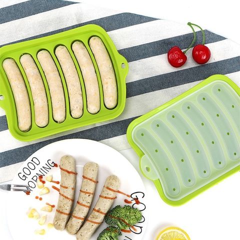 Khuôn Xúc Xích Handmade Silicon Có Nắp - Bộ 6 Cây Làm Đồ Ăn Dặm Cho Bé, An Toàn Chất Xịn, Dễ Dàng Sử Dụng