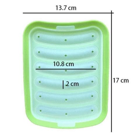 Khuôn Xúc Xích Handmade Silicon Có Nắp - Bộ 6 Cây Làm Đồ Ăn Dặm Cho Bé, An Toàn Chất Xịn, Dễ Dàng Sử Dụng
