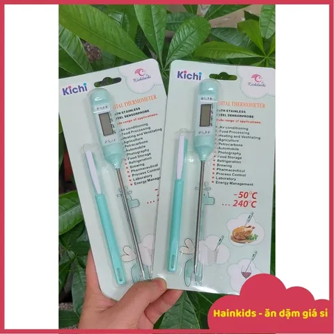 Que Đo Nhiệt Độ Chất Lỏng - Nhiệt Kế Pha Sữa, Nấu Ăn, Đo Nước Tắm Chính Hãng - Độ Chính Xác 99,9%