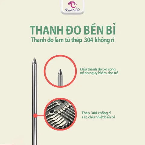 Que Đo Nhiệt Độ Chất Lỏng - Nhiệt Kế Pha Sữa, Nấu Ăn, Đo Nước Tắm Chính Hãng - Độ Chính Xác 99,9%