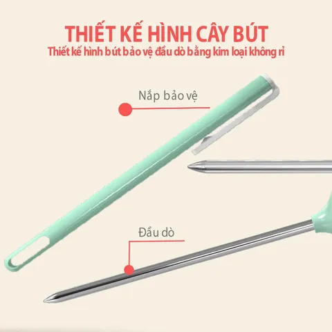 Que Đo Nhiệt Độ Chất Lỏng - Nhiệt Kế Pha Sữa, Nấu Ăn, Đo Nước Tắm Chính Hãng - Độ Chính Xác 99,9%