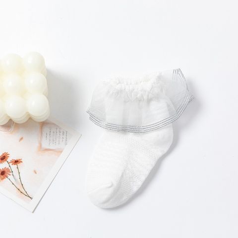 Tất Ren Cổ Ngắn Dạng Lưới Thoáng Khí Cho Bé Gái - Phong Cách Tiểu Thư Công Chúa, Cotton Cao Cấp Nhiều Màu Sắc 0-5 Tuổi