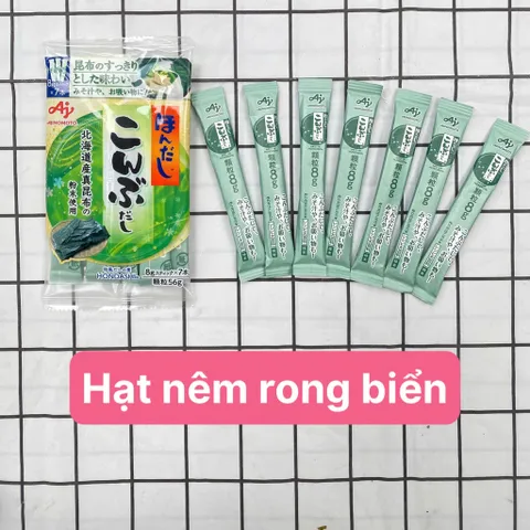 Hạt Nêm Rong Biển Ajinomoto An Toàn Cho Bé - Gói Nhỏ 56g, Dành Cho Bé Ăn Dặm, Không Bột Ngọt, Thích Hợp Ăn Chay